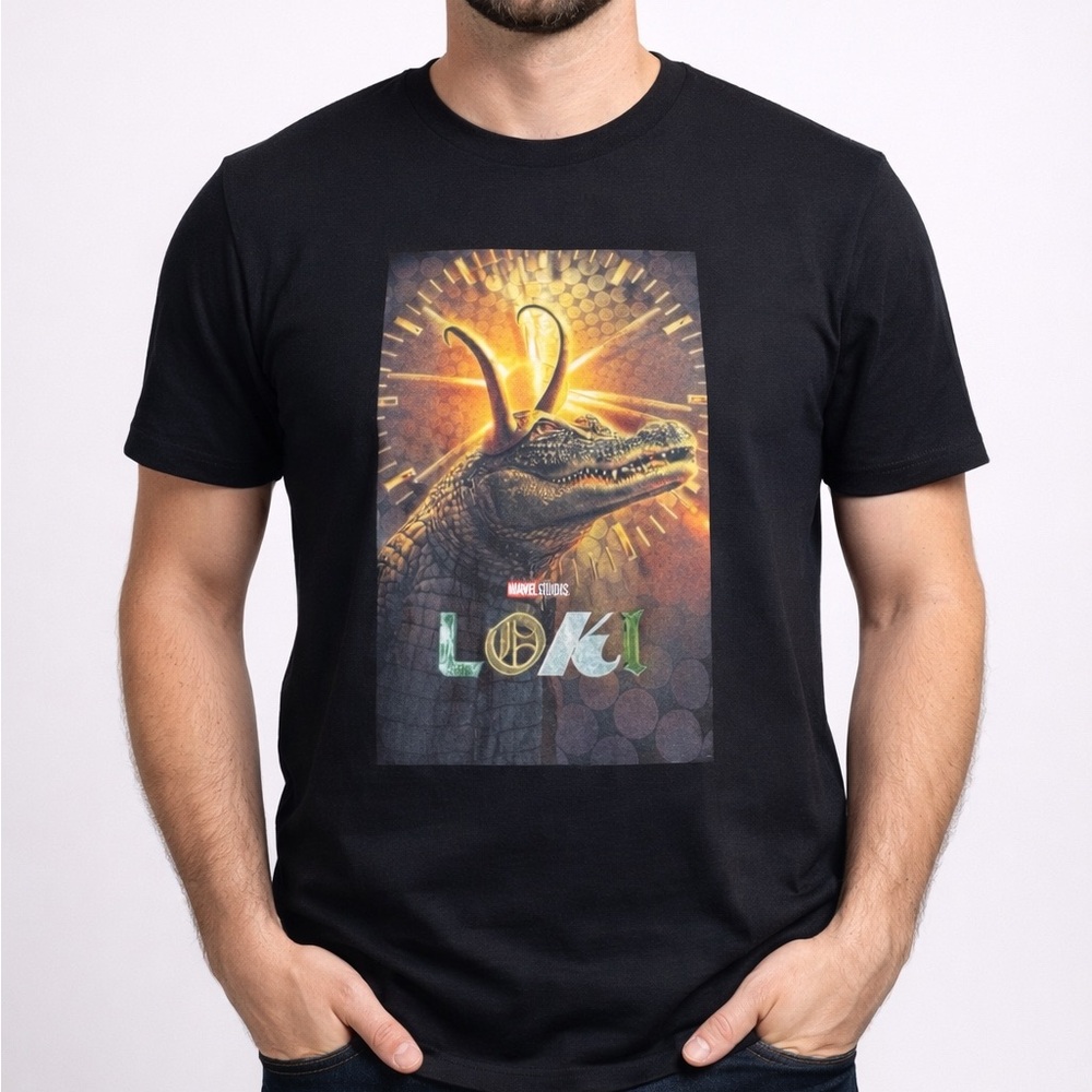 Marvel Studios Alligator Loki Character Poster Short Sleeve Tshirt Large‎ Comics